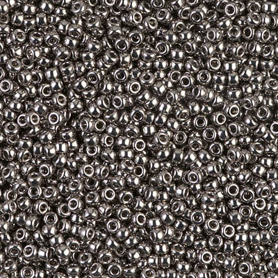 SIZE-11 #190 NICKEL PLATED Miyuki Round Seed Beads