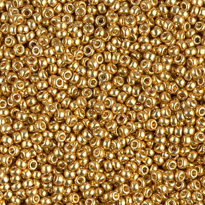 SIZE-11 #4202 DURACOAT GALVANIZED GOLD Miyuki Round Seed Beads