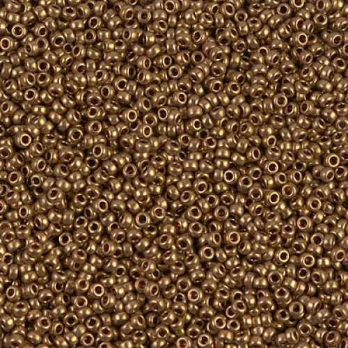 SIZE-11 #457L METALLIC LT. BRONZE Miyuki Round Seed Beads