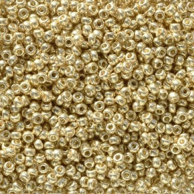 SIZE-11 #5101 DURACOAT GALVANIZED PALE GOLD Miyuki Round Seed Beads
