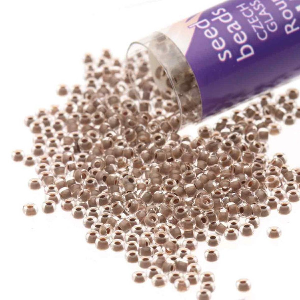 TERRA INTENSIVE LINED CHOC BROWN  Preciosa Czech Seed Beads 11/0