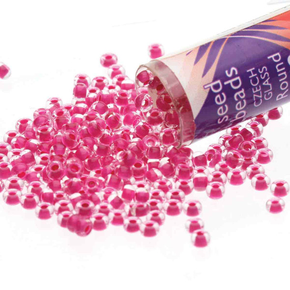 TERRA INTENSIVE LINED MAGENTA  Preciosa Czech Seed Beads 11/0