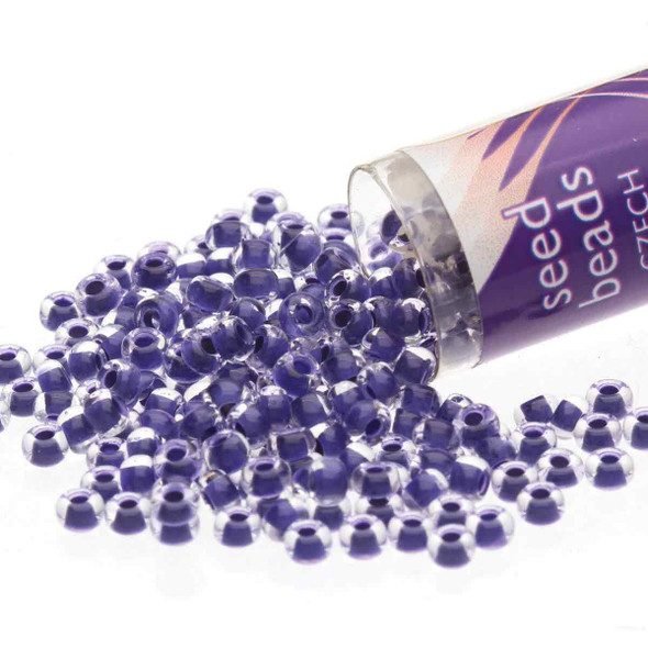 TERRA INTENSIVE LINED PURPLE Preciosa Czech Seed Beads 11/0