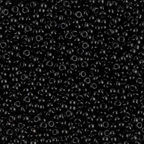 SIZE-15 #401 BLACK Miyuki Round Seed Beads