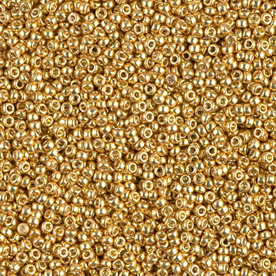 SIZE-15 #4202 DURACOAT GALVANIZED GOLD Miyuki Round Seed Beads