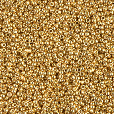 SIZE-15 #4202 DURACOAT GALVANIZED GOLD Miyuki Round Seed Beads