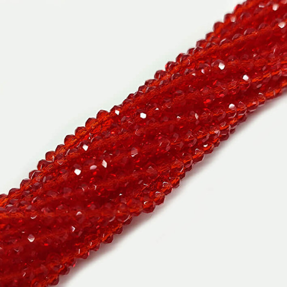 3x2mm SIAM Chinese Crystal Rondelle Beads