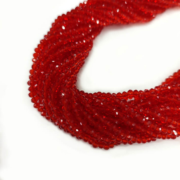 Chinese Crystal Rondelle Beads 3x2mm SIAM