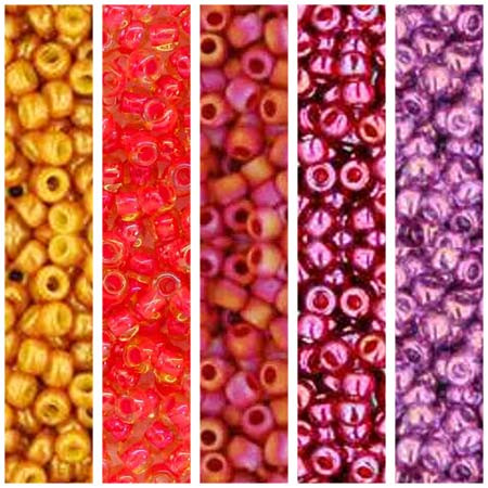 Toho HOT SKY Seed Beads Mix Palette Box Set