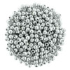 3mm Round Druk Beads SILVER