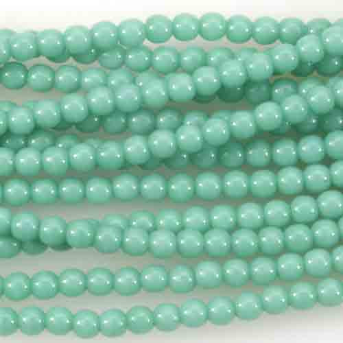 3mm Round Druk Beads TURQUOISE