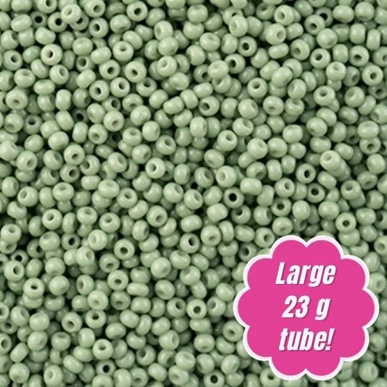 Preciosa Czech Seed Beads 11/0 EUCALYPTUS CHALK DYED SOLGEL