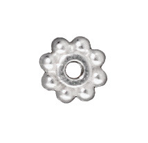 TierraCast HEISHI-Daisy Spacer 4mm-Silver Plated