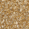 Miyuki Bugle Beads 3mm SILVER LINED GOLD
