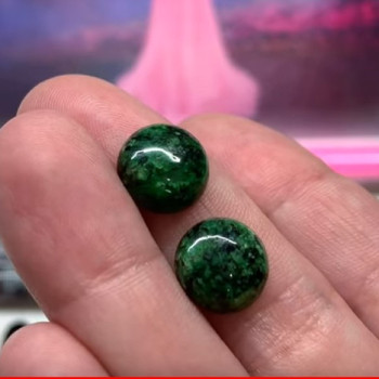 Round Cabochon 12mm Natural RUBY in ZOISITE