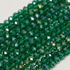 Chinese Crystal Rondelle Beads 3x2mm EMERALD IRIS