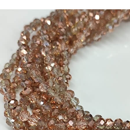 Chinese Crystal Rondelle Beads CRYSTAL COPPER