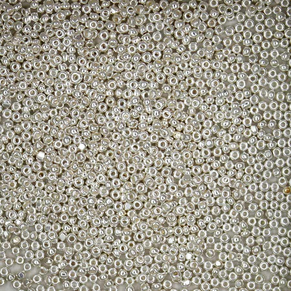 SIZE-15 Czech Charlotte Seed Beads 999 FINE SILVER PLATED