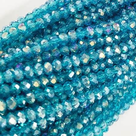 3x2mm ERINITE IRIS Chinese Crystal Rondelle Beads