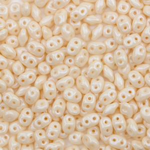 SuperDuo CHAMPAGNE OPAQUE LUSTER BEADS