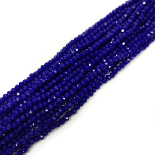 Chinese Crystal Rondelle Beads 3x2mm COBALT