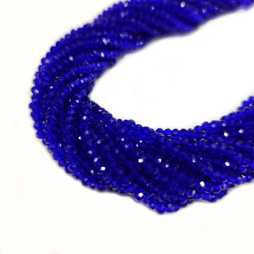 Chinese Crystal Rondelle Beads 3x2mm SAPPHIRE