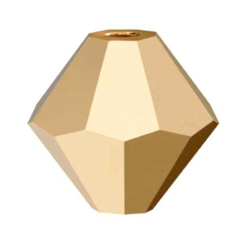 CRYSTAL AURUM 4mm Preciosa Crystal Bicone Beads 1