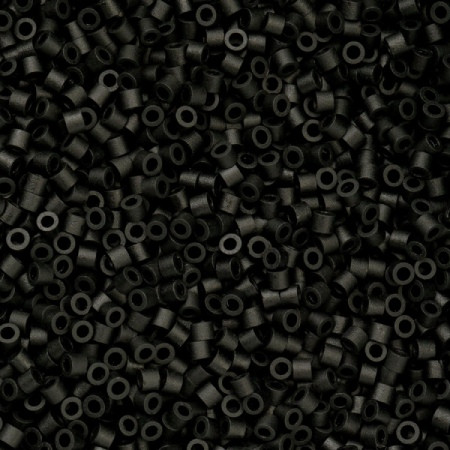 Cylin Seed Beads 11/0 BLACK MATTE