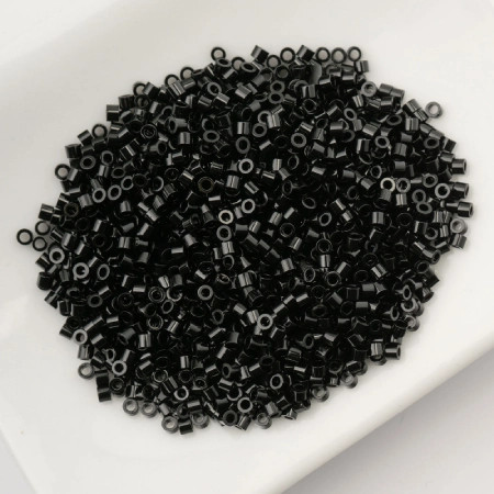 OPAQUE BLACK  Cylin Seed Beads 11/0