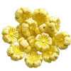 Czech Glass Beads Hibiscus Flower 9mm PEEP YELLOW