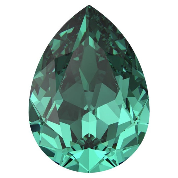 ELITE Eureka Crystal Pear Fancy Stone 14mm Reimagined CARIBBEAN GREEN 4320