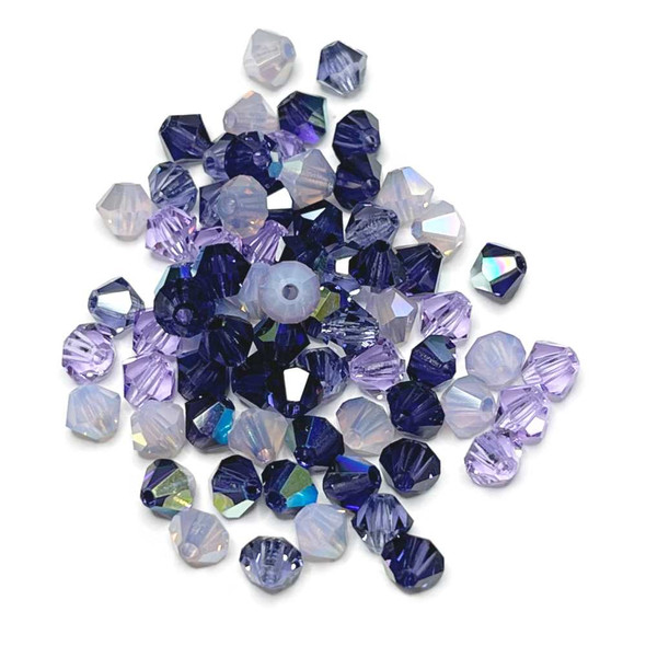 Preciosa Crystal Bicones 4mm FIELDS OF PROVENCE Mix (Pack of 72)