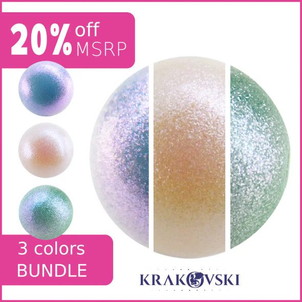 Iridescent Dreams Krakovski Crystal 3mm Pearls Bundle