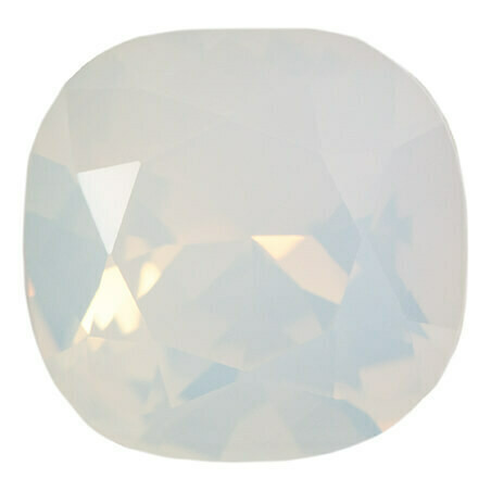 Krakovski Crystal Cushion Fancy Stone 12mm WHITE OPAL