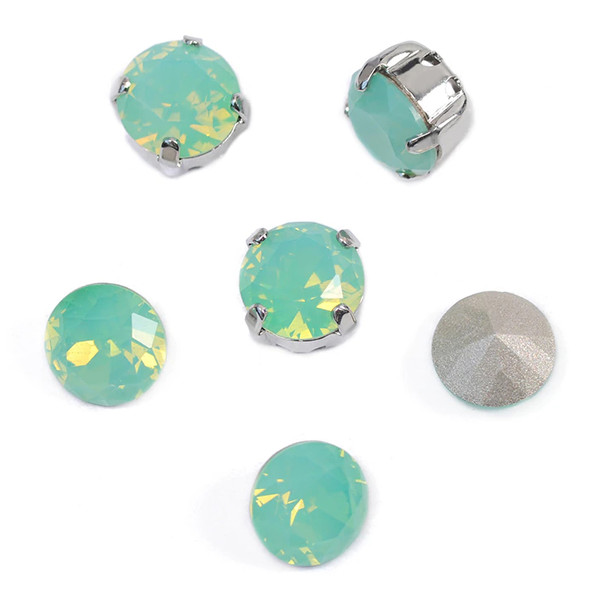 Krakovski Crystal Chaton Montee PACIFIC OPAL Silver Setting