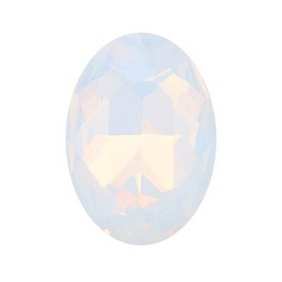 Krakovski Crystal Oval Stone 13x18mm WHITE OPAL