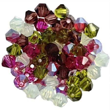Preciosa Crystal Bicone Beads 4mm DHALIA Mix