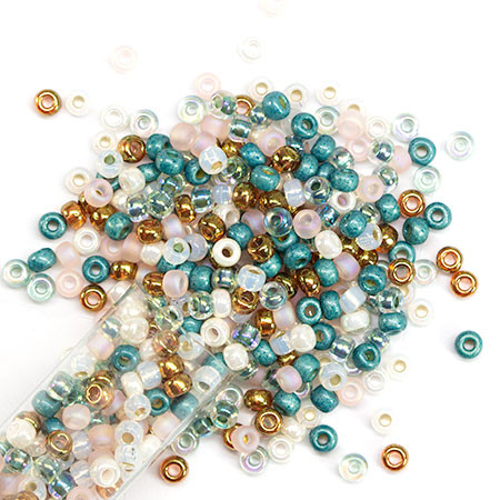 The Seabreeze Sand Mix of 8/0 Japanese Seed Beads. Eureka Exclusive Mix!