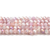 Chinese Crystal Rondelle Beads 4x3mm OPAQUE MIX PINK AB
