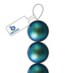 Preciosa Maxima 4mm Round PEARLESCENT PEACOCK GREEN Pearls