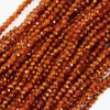 Chinese Crystal Rondelle Beads 3x2mm PUMPKIN METALLIC
