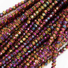 3x2mm RASPBERRY IRIS Chinese Crystal Rondelle Beads