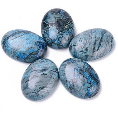 Gemstone Oval Cabochon 25x18x7mm Natural RIPPLE JASPER