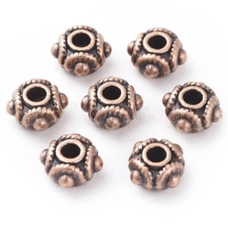 TIBETAN STYLE FLAT ROUND BEADS