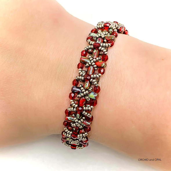 Firepolish 3mm Czech Glass Beads RUBY (Strand of 50)