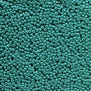 GREEN TURQUOISE MATTE Preciosa Czech Glass Seed Beads 11/0