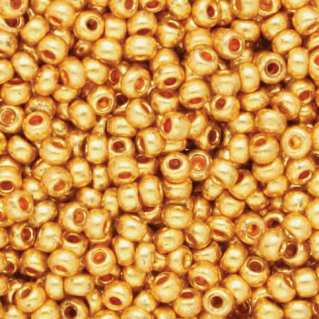 METALLIC GOLD Preciosa Czech Glass Seed Beads 11/0