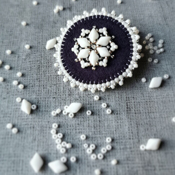 Toho ROUND 11/0 Seed Beads OPAQUE LUSTERED WHITE (2.5" tube)