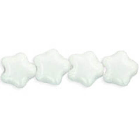 Star Czech Glass Beads 6mm OPAQUE WHITE