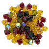 Preciosa Crystal Bicone Beads 4mm SUNFLOWER BLISS Mix